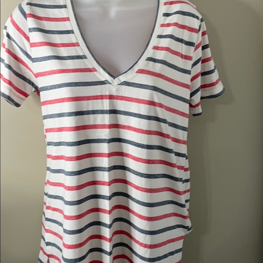 Lucky Brand Venice Burnout V-Neck Tee